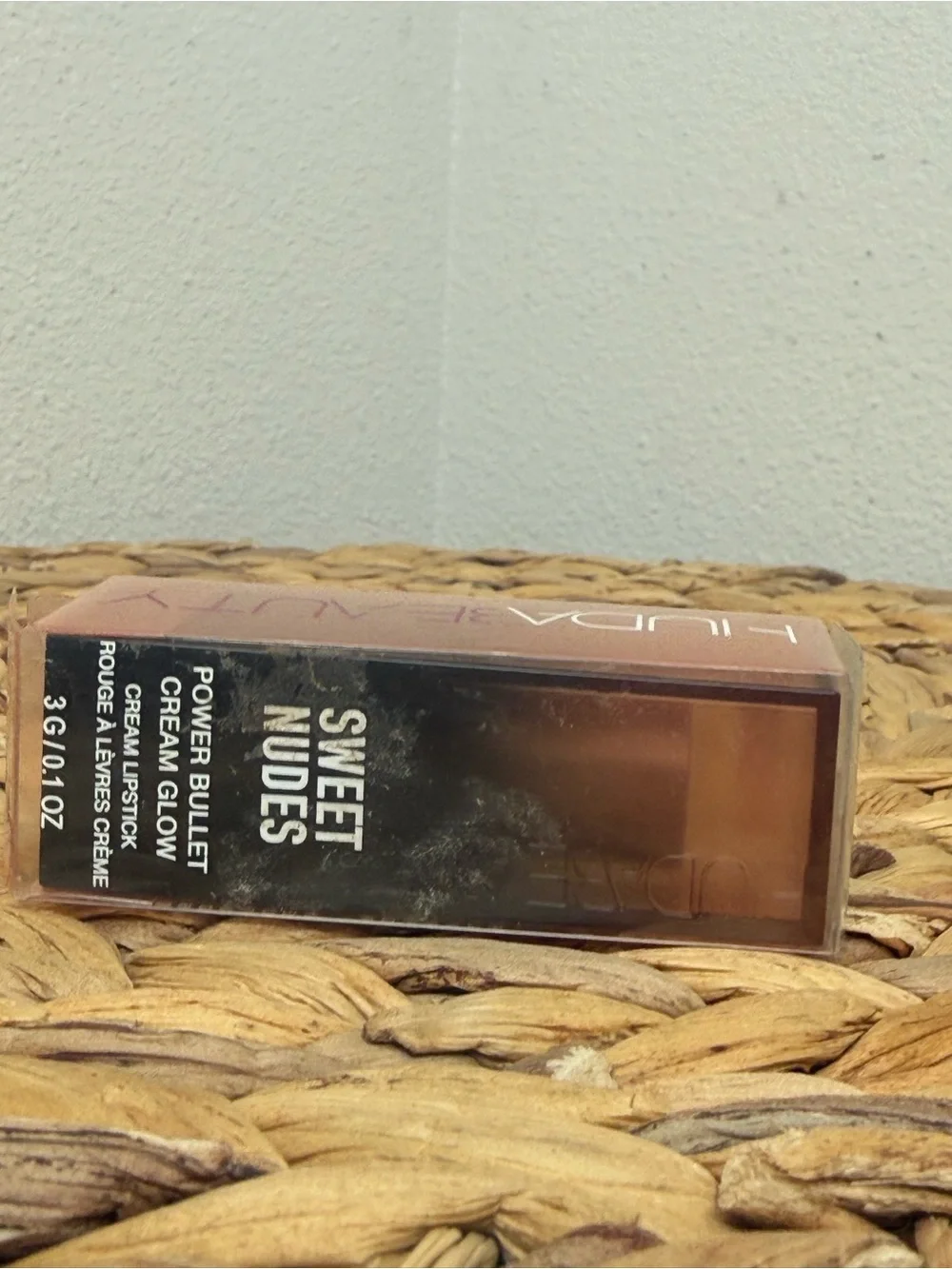 NWT Huda Beauty Lippie Power Bullet Cream Glow Sweet Nude Lipstick in Baby Face